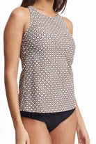 Sunseeker Sunseeker Geomath High Neck Mast Singlet - Black Geomath High Neck Mast Singlet | Sunseeker Splash Swimwear Tops
