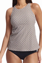 Sunseeker Sunseeker Geomath High Neck Mast Singlet - Black Geomath High Neck Mast Singlet | Sunseeker Splash Swimwear Tops