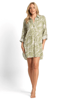 Sunseeker Sunseeker Lombok Painters Shirt - White Sunseeker Lombok Painters Shirt - White Splash Swimwear