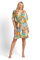 Sunseeker Sunseeker Papaya Vee Mini Kaftan - Multi Sunseeker Papaya Vee Mini Kaftan - Multi Splash Swimwear