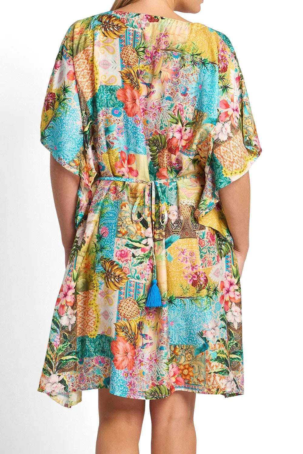 Sunseeker Sunseeker Papaya Vee Mini Kaftan - Multi Sunseeker Papaya Vee Mini Kaftan - Multi Splash Swimwear