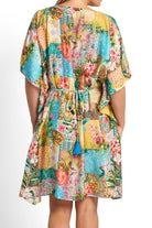 Sunseeker Sunseeker Papaya Vee Mini Kaftan - Multi Sunseeker Papaya Vee Mini Kaftan - Multi Splash Swimwear