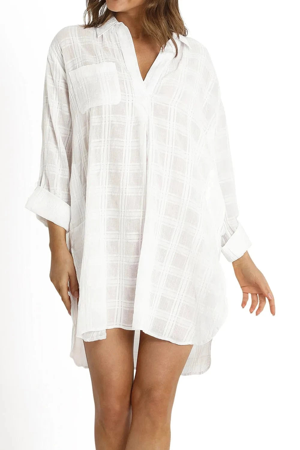 Sunseeker Sunseeker Picnic Painters Shirt - White Sunseeker Picnic Painters Shirt - White Splash Swimwear