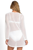 Sunseeker Sunseeker Salt Mesh Cover Up - White Sunseeker Salt Mesh Cover Up - White Splash Swimwear Kaftans & Cover Ups