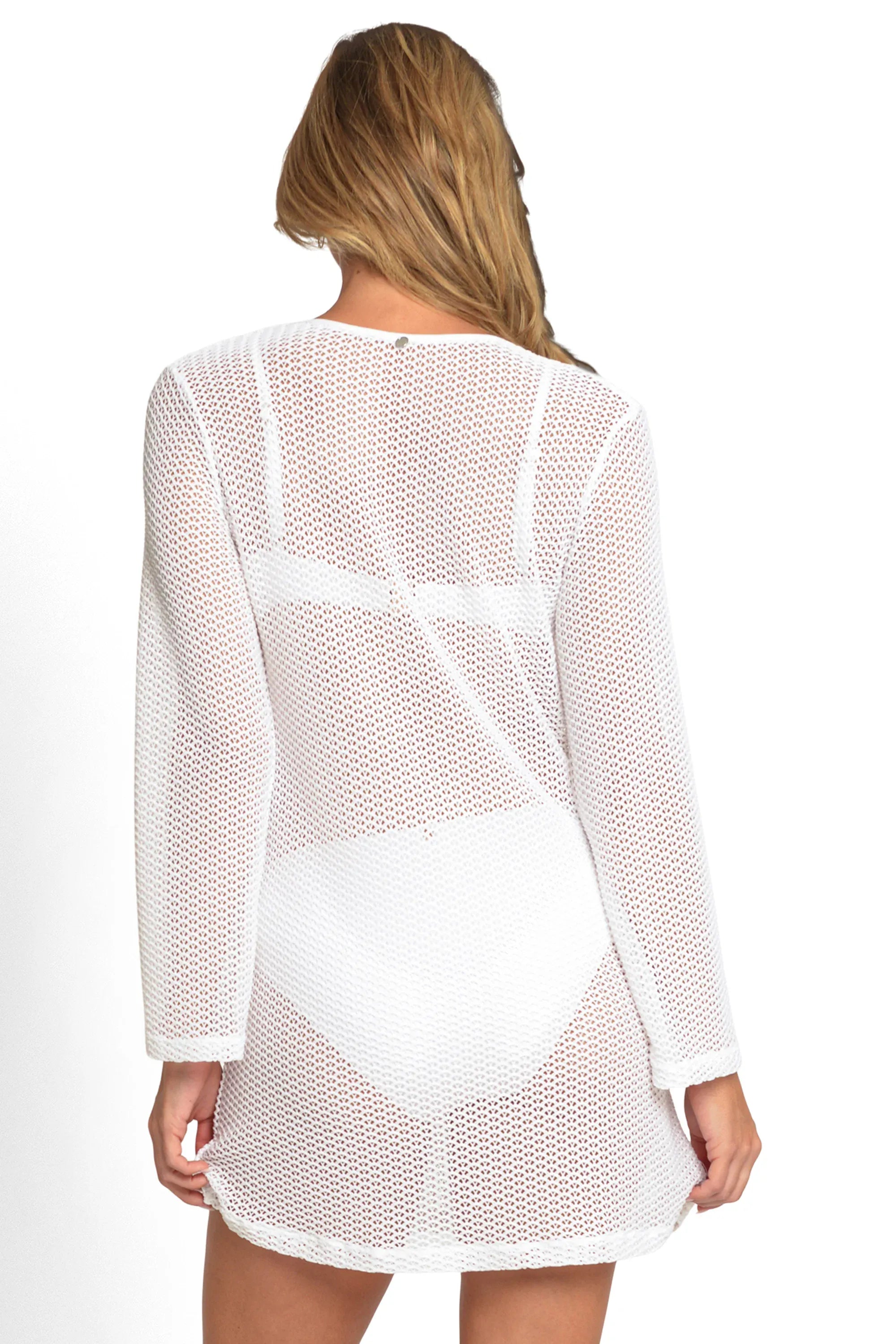 Sunseeker Sunseeker Salt Mesh Cover Up - White Sunseeker Salt Mesh Cover Up - White Splash Swimwear Kaftans & Cover Ups