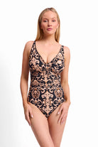 Sunseeker Sunseeker Shell City E-F Twist Ruched Front One Piece - Black Sunseeker Shell City E-F Twist Ruched Front One Piece - Black Splash Swimwear One Piece