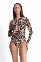 Sunseeker Sunseeker Shell City Gathered Mastectomy Surfer One Piece - Black Sunseeker Basix DD/E Underwire Singlet - Black | Australia Splash Swimwear One Piece Swimwear