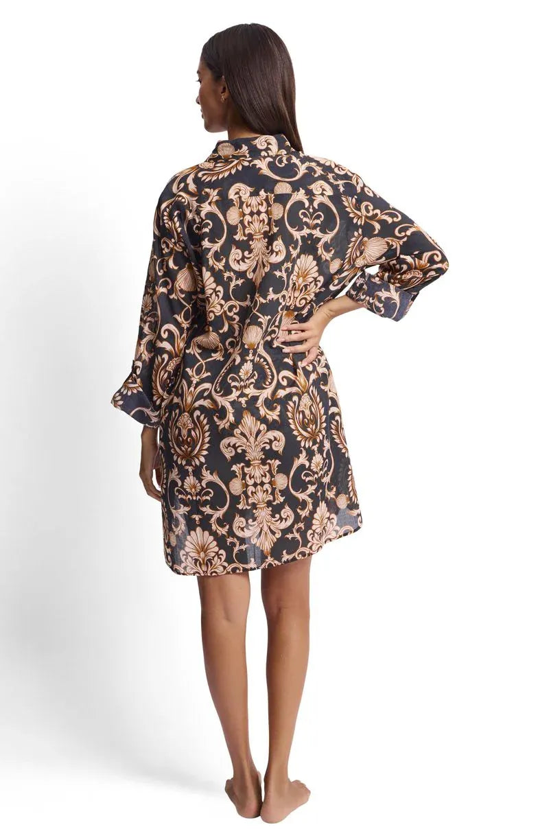 Sunseeker Sunseeker Shell City Painters Shirt - Black* Sunseeker Shell City Painters Shirt - Black* Splash Swimwear Kaftans & Cover Ups
