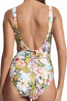 Sunseeker Sunseeker White Lotus Tri Ring Front One Piece - White Sunseeker White Lotus Tri Ring Front One Piece - White Splash Swimwear