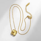 Susan Rose Stainless Steel Clover Necklace - Gold SSN70GLD Stainless Steel Clover Necklace - Gold Splash Swimwear Jewellery