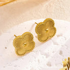 Susan Rose Stainless Steel Clover Stud - Gold SSE80GGLD Stainless Steel Clover Stud - Gold Splash Swimwear Jewellery