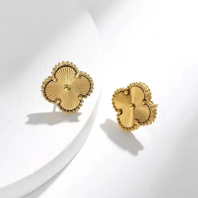 Susan Rose Stainless Steel Clover Stud - Gold SSE80GGLD Stainless Steel Clover Stud - Gold Splash Swimwear Jewellery