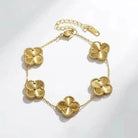 Susan Rose Stainless Steel Gold Clover Bracelet - Gold SSB60GLD Stainless Steel Gold Clover Bracelet - Gold Splash Swimwear Jewellery