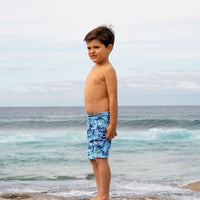 Boys Tiki Jammer - Vintage Blue - Salty Ink - Splash Swimwear  - boys 0-7, boys 8-14, Jul23, new arrivals, new boys, new swim, salty ink - Splash Swimwear 