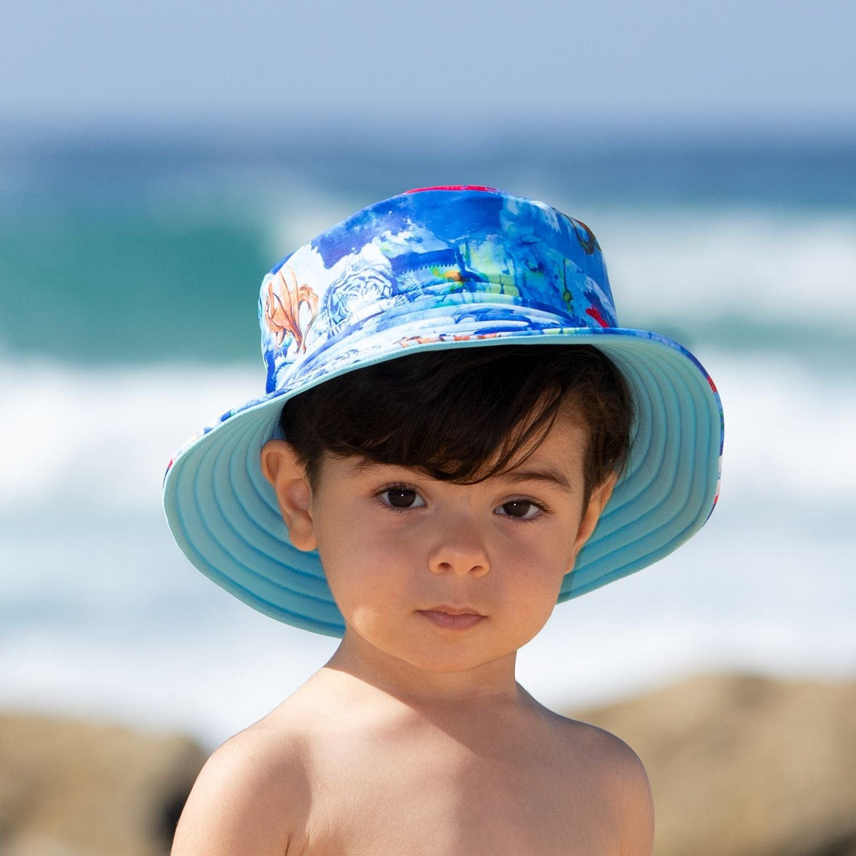Boys Cosmic Dragon Sunhat - Salty Ink - Splash Swimwear  - boys 0-7, new kids, salty ink - Splash Swimwear 
