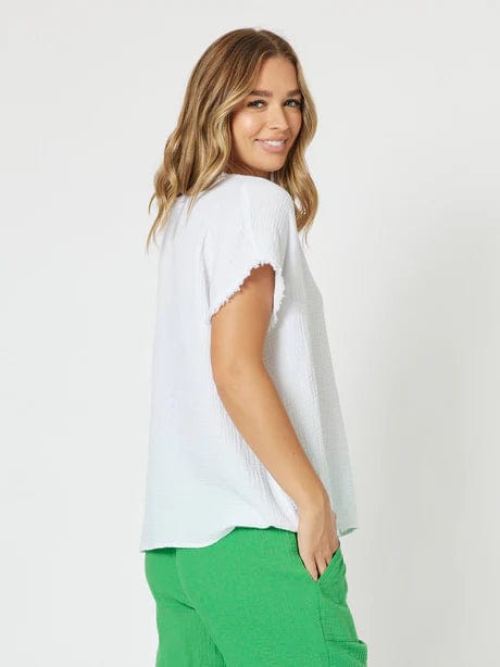 Threadz Tops Byron Cotton V Neck Top Threadz Santorini Cotton Pull On Shorts