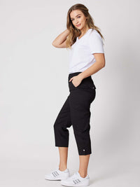 Threadz Pants Santorini Cotton Crop Pant Threadz Santorini Cotton Pull On Shorts