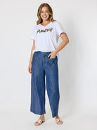 Threadz Threadz Amour Animal Print Tee - White Threadz Amour Animal Print Tee - White Splash Swimwear Tops