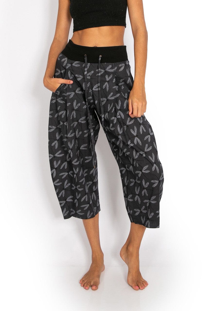 Yoga Pants - Dragonfly Grey* - OM Designs - Splash Swimwear  - May23, OM Designs, pants, Womens, womens clothing, Womens Pants - Splash Swimwear 