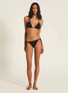 Tigerlily Tara Tri - Black Tigerlily Swim Classics Tara Tri - Licorice Splash Swimwear Bikini Tops