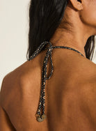 Tigerlily Tara Tri - Haruki Patchwork Tigerlily Swim Classics Tara Tri - Licorice Splash Swimwear Bikini Tops