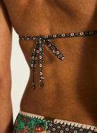 Tigerlily Tara Tri - Haruki Patchwork Tigerlily Swim Classics Tara Tri - Licorice Splash Swimwear Bikini Tops