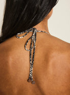 Tigerlily Tara Tri - Murasaki Patchwork Tigerlily Swim Classics Tara Tri - Licorice Splash Swimwear Bikini Tops