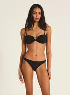Tigerlily Tiger Bottom - Black Tigerlily Swim Classics Tara Tri - Licorice Splash Swimwear Bikini Bottoms