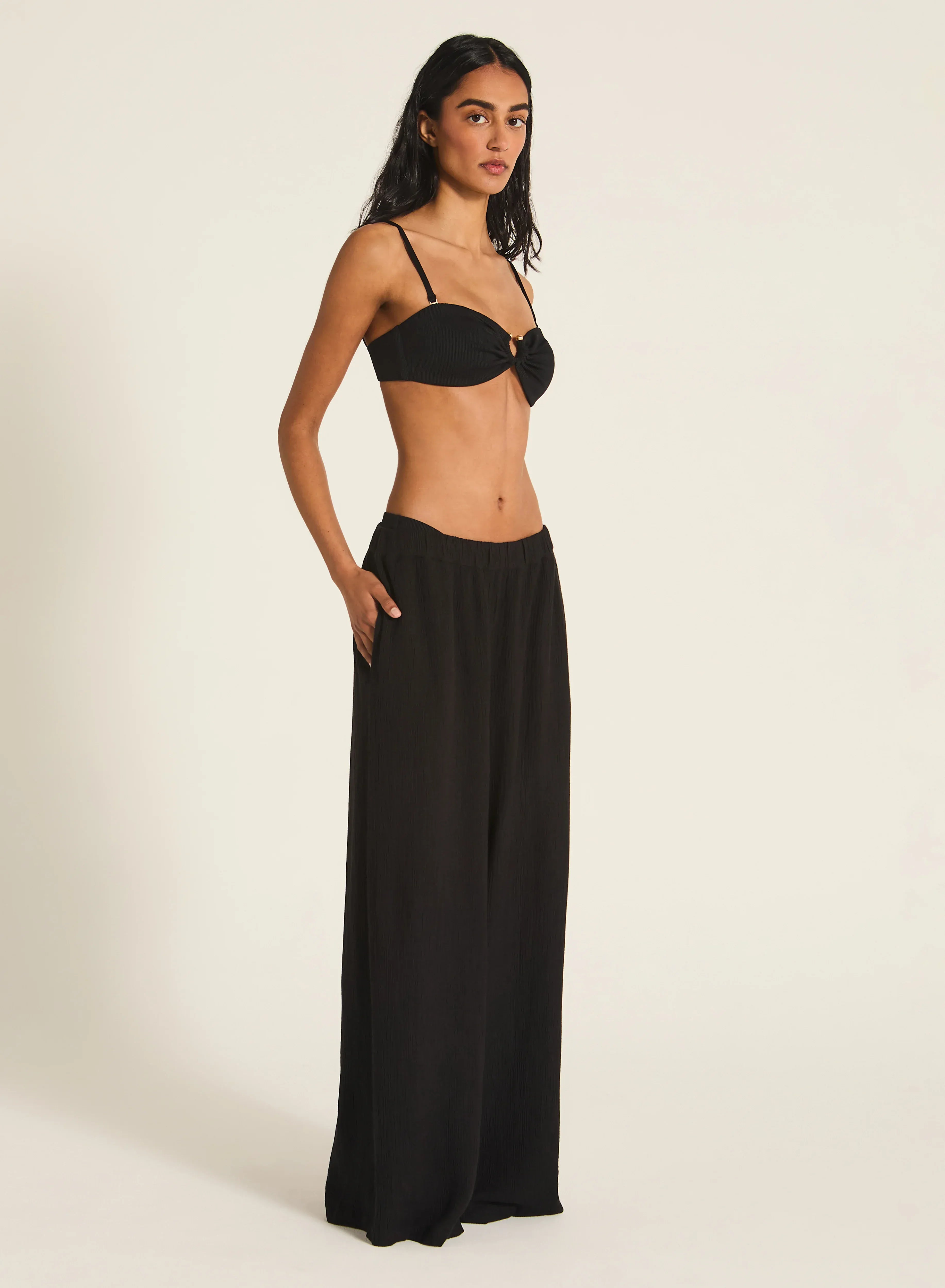 Tigerlily Tigerlily Alanya Pant - Black T761372 Tigerlily Alanya Pant - Black Splash Swimwear Bikini Tops S/M 9360519158625