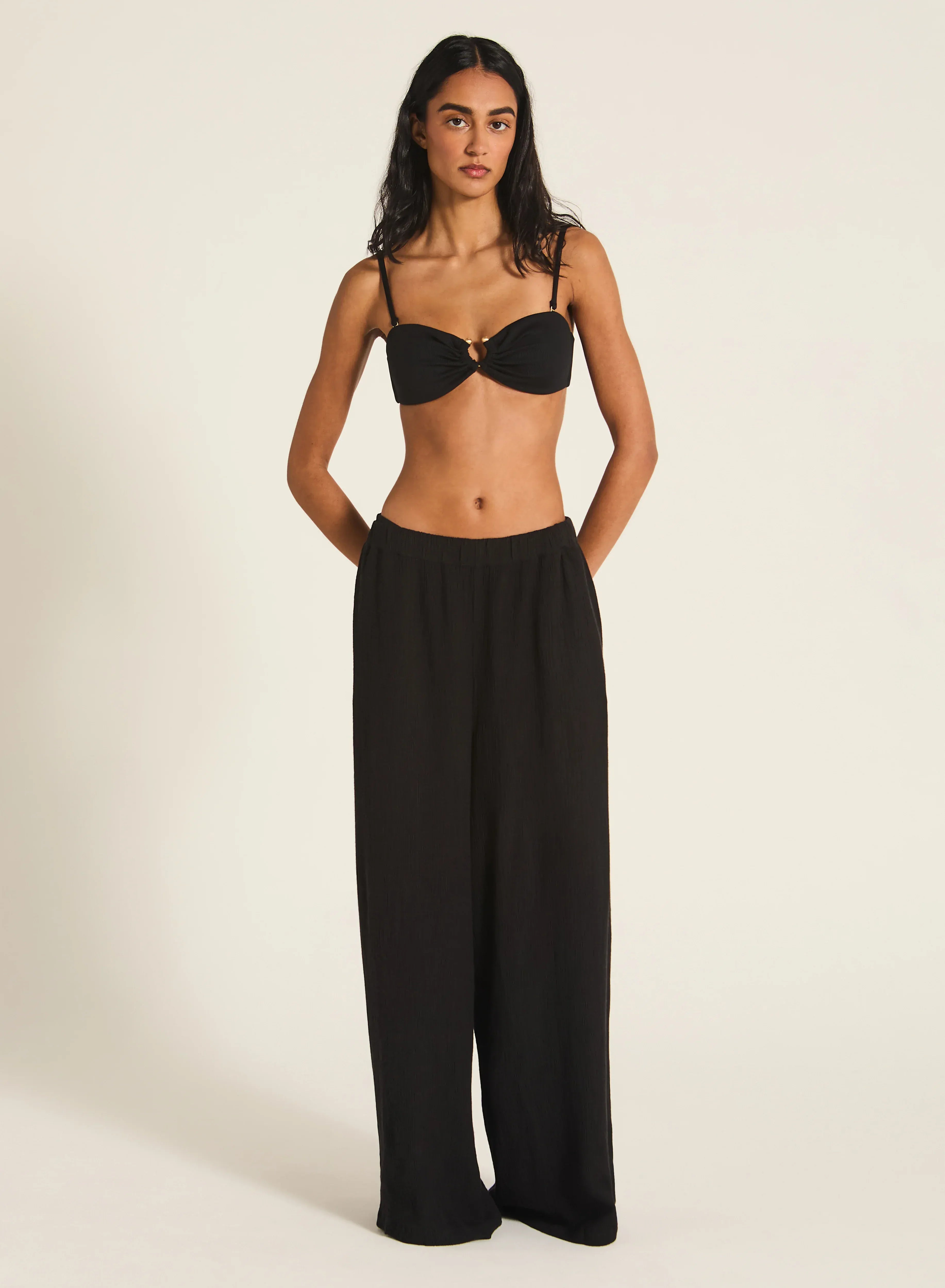 Tigerlily Tigerlily Alanya Pant - Black T761372 Tigerlily Alanya Pant - Black Splash Swimwear Bikini Tops S/M 9360519158625