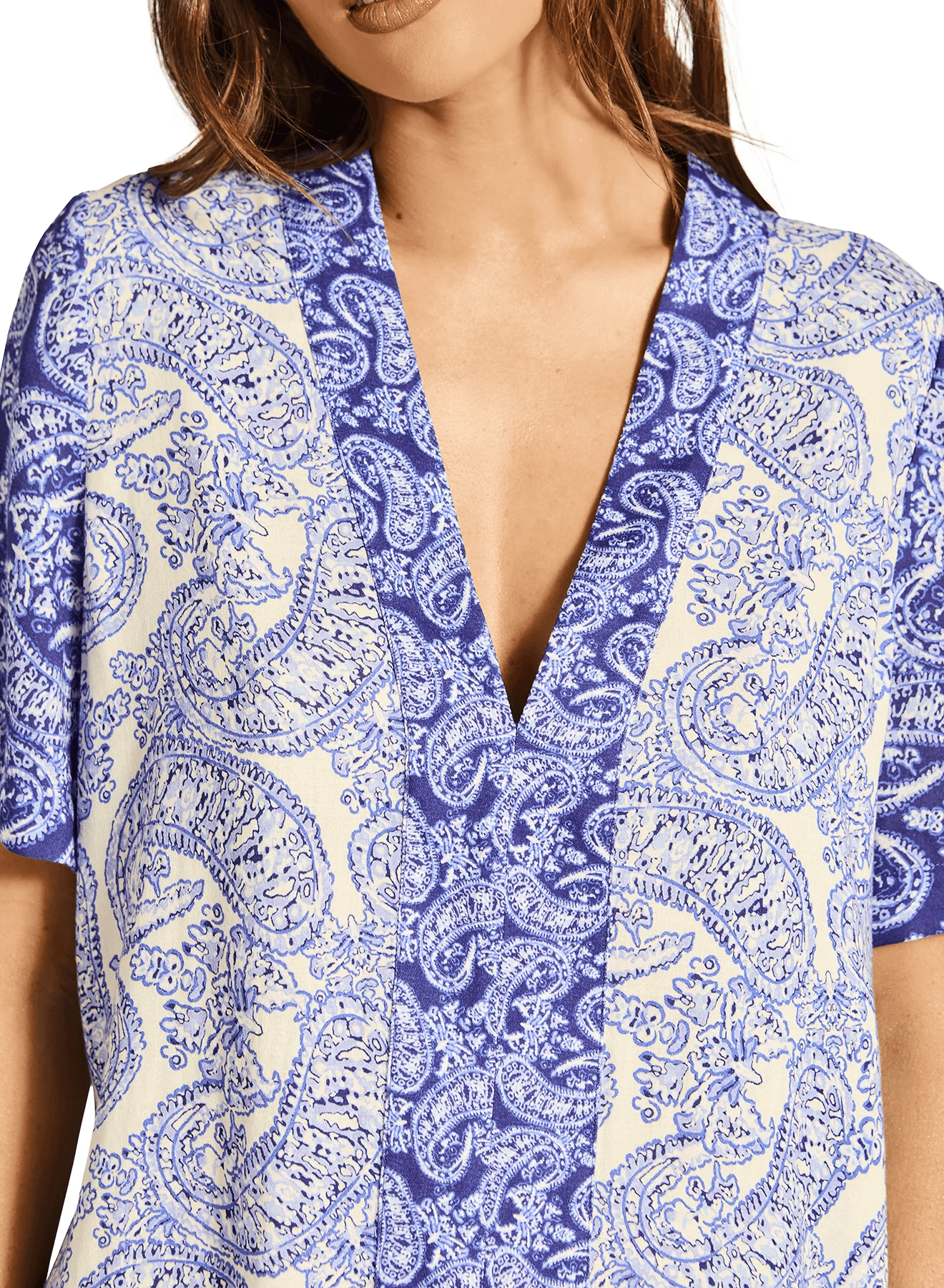 Tigerlily Tigerlily Anja Anastasia Mini Kaftan - Oceania Tigerlily Anja Anastasia Mini Kaftan - Oceania Splash Swimwear Bikini Tops