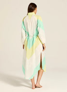 Tigerlily Tigerlily Anja Lorena Dress - Green Blue Stripe Tigerlily Anja Lorena Dress - Green Blue Stripe Splash Swimwear