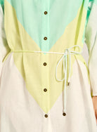 Tigerlily Tigerlily Anja Lorena Dress - Green Blue Stripe Tigerlily Anja Lorena Dress - Green Blue Stripe Splash Swimwear