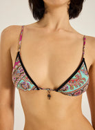 Tigerlily Tigerlily Caya Tara Triangle Bikini Top - Magenta Tigerlily Caya Tara Triangle Bikini Top - Magenta Splash Swimwear Bikini Tops