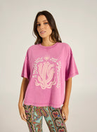 Tigerlily Tigerlily Caya Wild Child Boxy Tee - Magenta Tigerlily Caya Wild Child Boxy Tee - Magenta Splash Swimwear Shirts