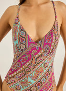 Tigerlily Tigerlily Classics Caya Hot Elle One Piece - Magenta Tigerlily Classics Caya Hot Elle One Piece - Magenta Splash Swimwear One Piece