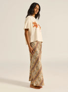 Tigerlily Tigerlily Rashida Lily Boxy Crop Tee - Cream Tigerlily Rashida Lily Boxy Crop Tee - Cream Splash Swimwear Tee