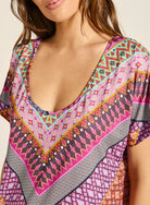 Tigerlily Tigerlily Utopia Lara Mumu - Utopia Stripe Tigerlily Utopia Lara Mumu - Utopia Stripe Splash Swimwear