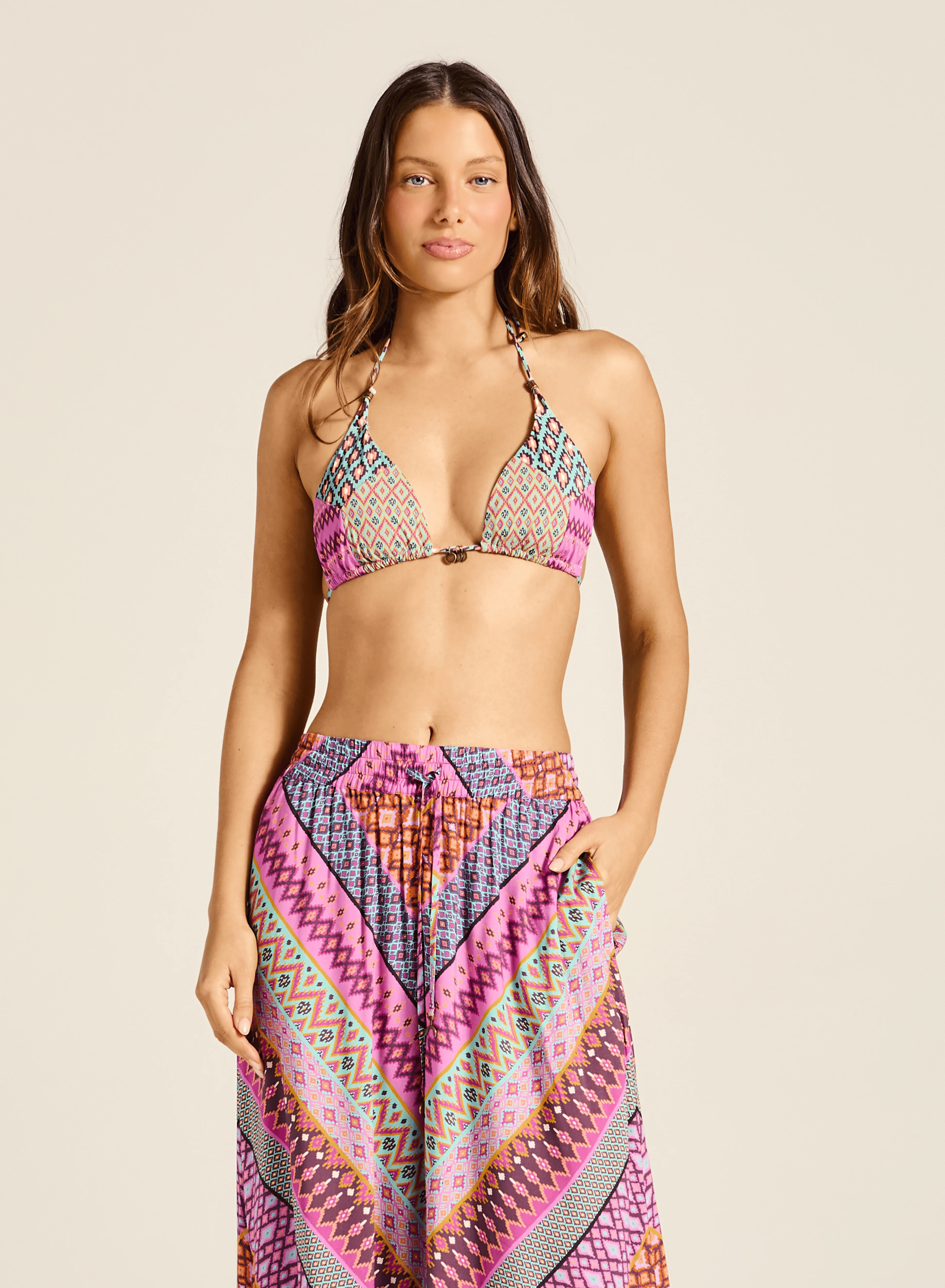 Tigerlily Tigerlily Utopia Sabina Pant - Utopia Stripe Tigerlily Utopia Sabina Pant - Utopia Stripe Splash Swimwear Bikini Tops
