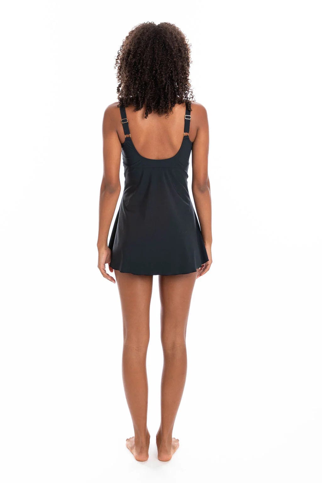 TOGS Black Swimdress Twist TOGS Black Swimdress Twist Splash Swimwear Dresses