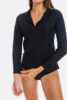TOGS Togs Black Microfibre Long Sleeve Rashie Togs Black Microfibre Long Sleeve Rashie Splash Swimwear