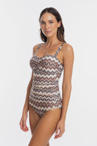 TOGS Togs Chestnut Bandeau One Piece Togs Chestnut Bandeau One Piece Splash Swimwear One Piece