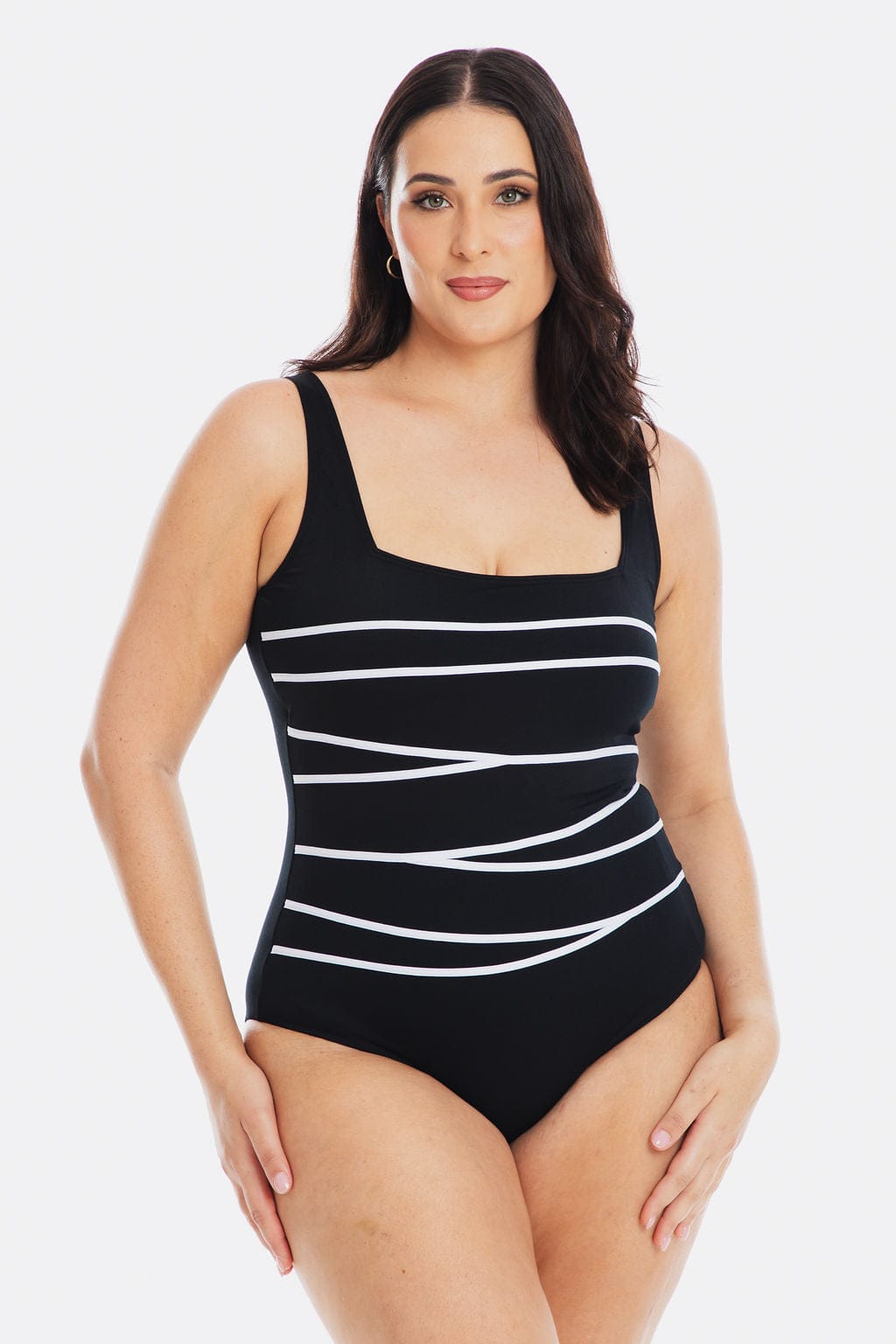 TOGS Togs Chlorine Resistant Square Binding One Piece Togs Chlorine Resistant Square Binding One Piece Splash Swimwear One Piece