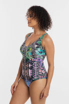 TOGS Togs Gaia V Neck Ruched One Piece Togs Gaia V Neck Ruched One Piece Splash Swimwear One Piece