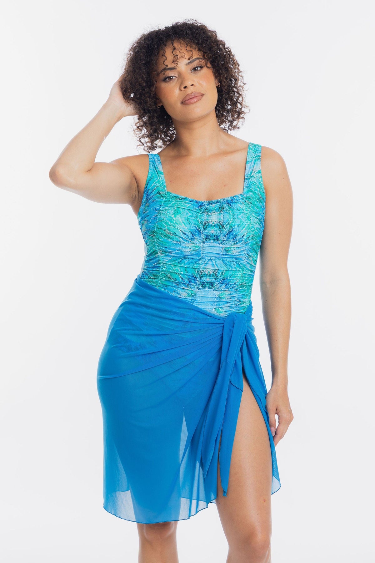 TOGS Togs Ulysses Gathered Square One Piece Togs Ulysses Gathered Square One Piece Splash Swimwear One Piece