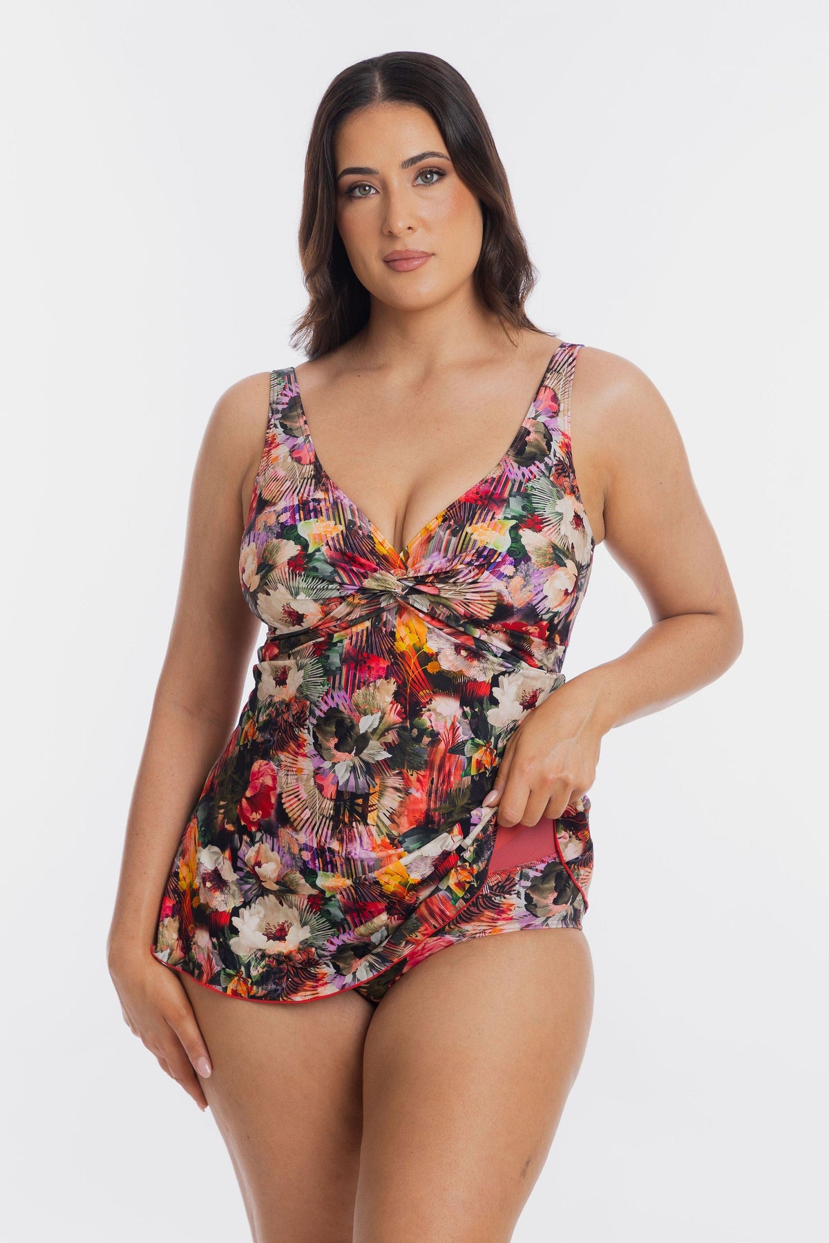 TOGS Togs Valencia Swimdress Twist Togs Valencia Swimdress Twist Splash Swimwear Swim Dress