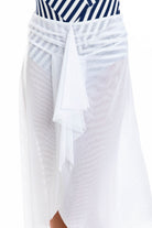 TOGS Togs White Mesh Frill Skirt Togs White Mesh Frill Skirt Splash Swimwear Skirts