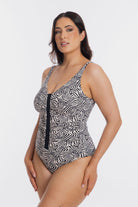 TOGS Togs Zurich V Neck Ruched One Piece Togs Zurich V Neck Ruched One Piece Splash Swimwear One Piece