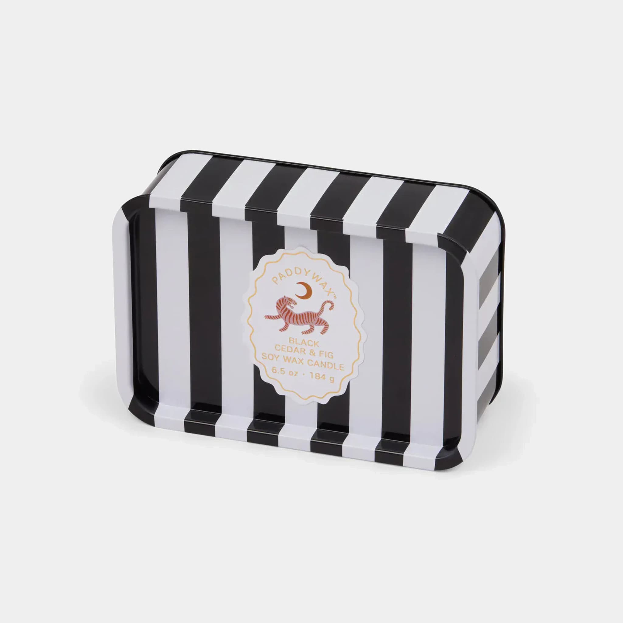 Paddywax Adopo 6.5 oz Printed Tin Tiger Candle - Black Cedar & Fig Paddywax - Adopo 6.5 oz Printed Tin Tiger Candle - Black Cedar & Fig Splash Swimwear Accessories