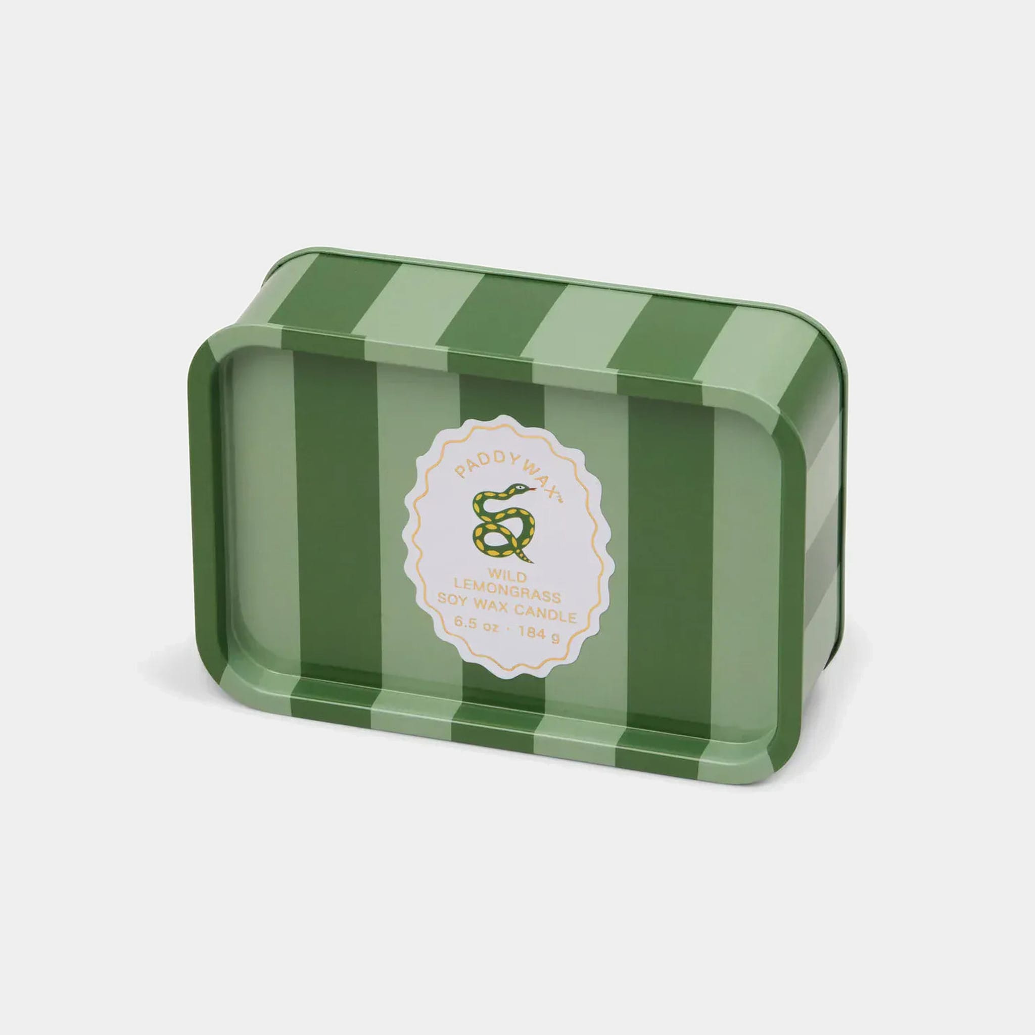 Paddywax Adopo 6.5 oz Printed Tin Snake Candle - Wild Lemongrass Paddywax - Adopo 6.5 oz Printed Tin Snake Candle - Wild Lemongrass Splash Swimwear Accessories